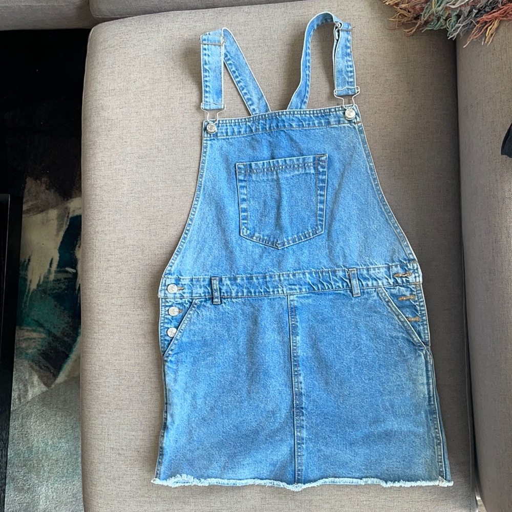 MANGO Jean Overall Dress